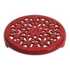 Staub Cherry Red Lily Trivet 9"/23cm