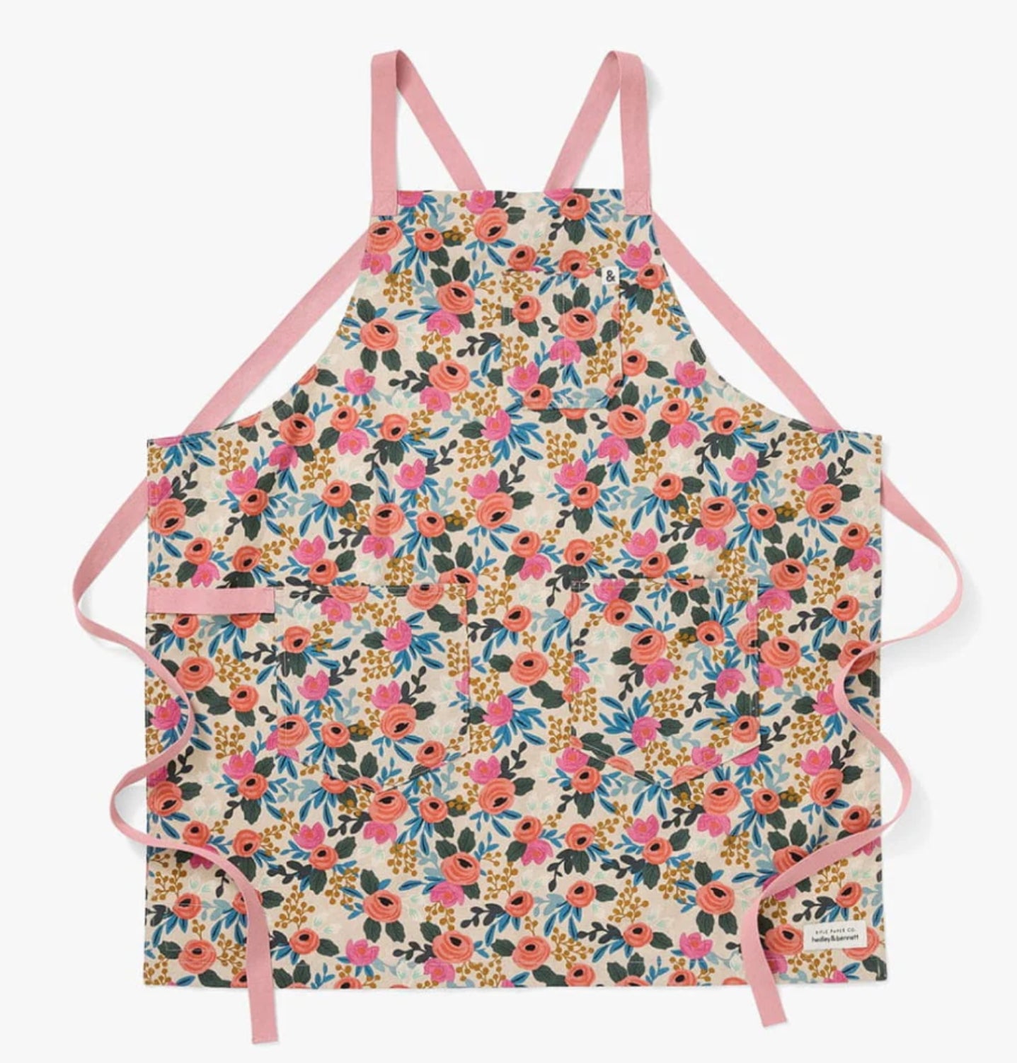 Hedley & Bennett The All Day Crossback Apron - Rifle Rosa Natural