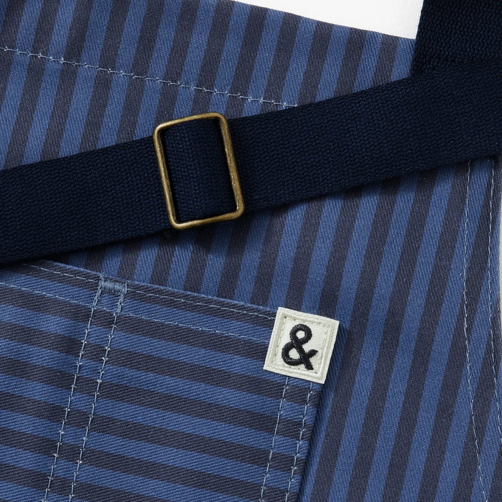 Hedley & Bennett The Essential Apron - Capri Blue Stripe