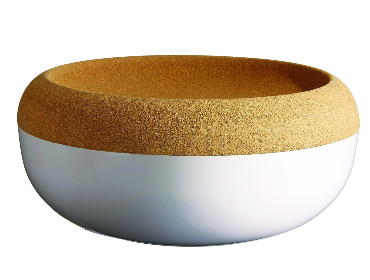 Emile Henry Large Storage Bowl w Cork Lid Blanc Maison Cookware