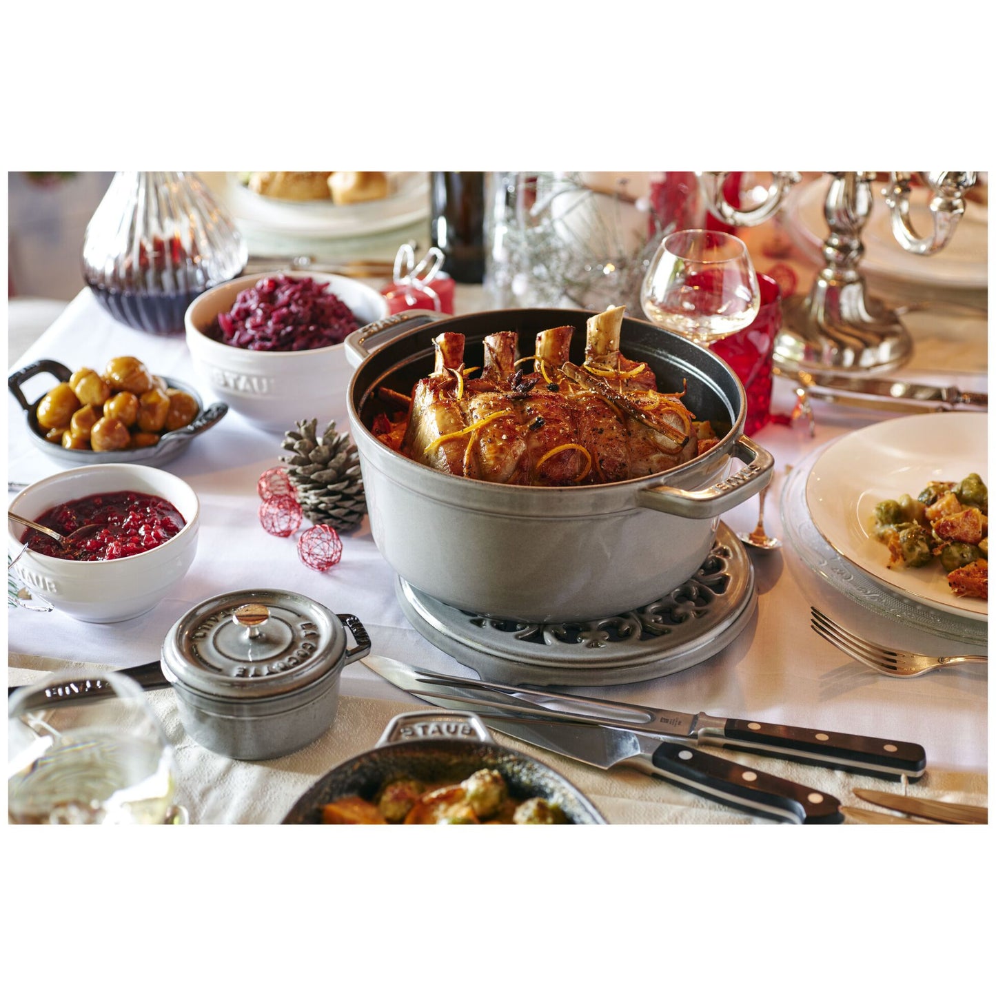 Staub 8.3L Round Cocotte - Graphite Grey