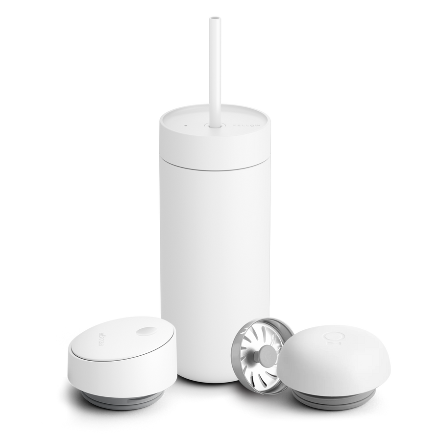 Fellow Carter 3-in-1 Sip System - Matte White 16oz/473ml