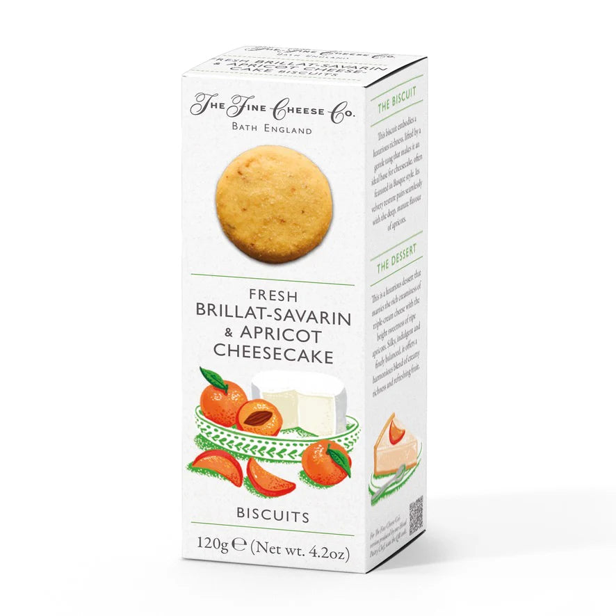 Fine Cheese Co. Fresh Brillat Savarin & Apricot Cheesecake Biscuits 120g