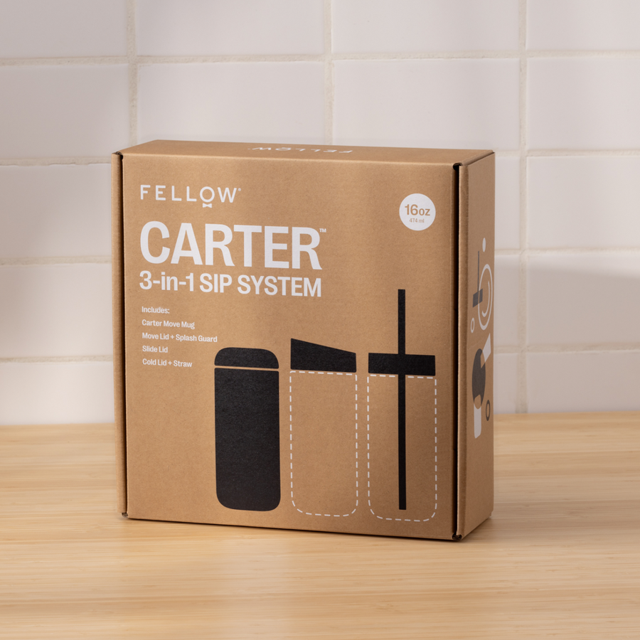 Fellow Carter 3-in-1 Sip System - Matte Black 16oz/473ml