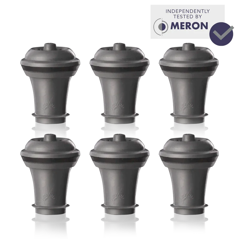 Vacu Vin Vacuum Wine Stopper 6 Pack - Gray