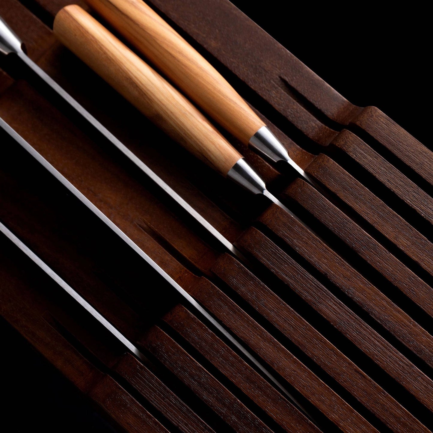 In Drawer Knife Holder - 11 Slot - Acacia (16 1/4" x 6 1/4")