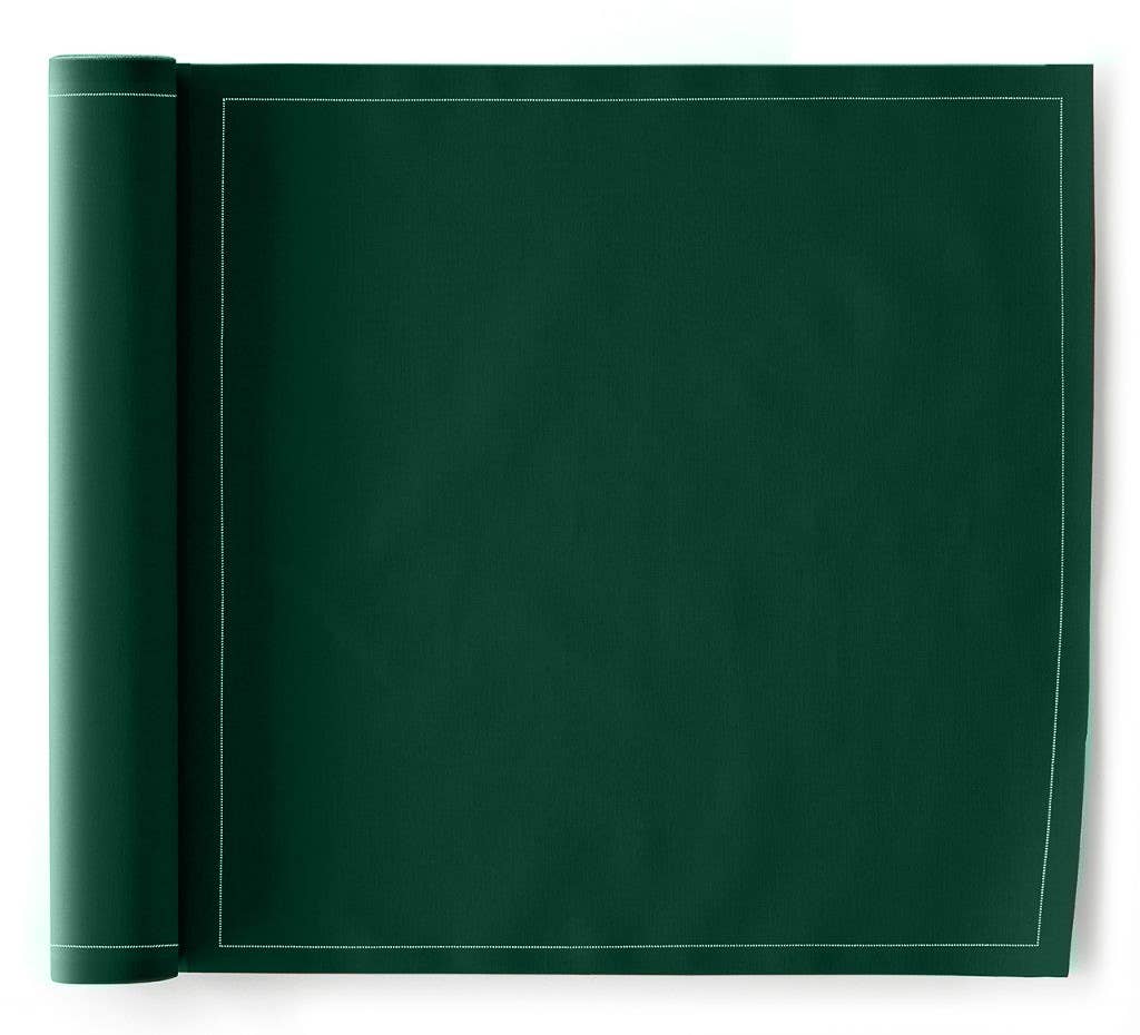 English Green Cotton Dinner Napkins 12 Units
