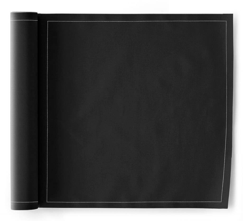 Black Cotton Dinner Napkins 12 Units