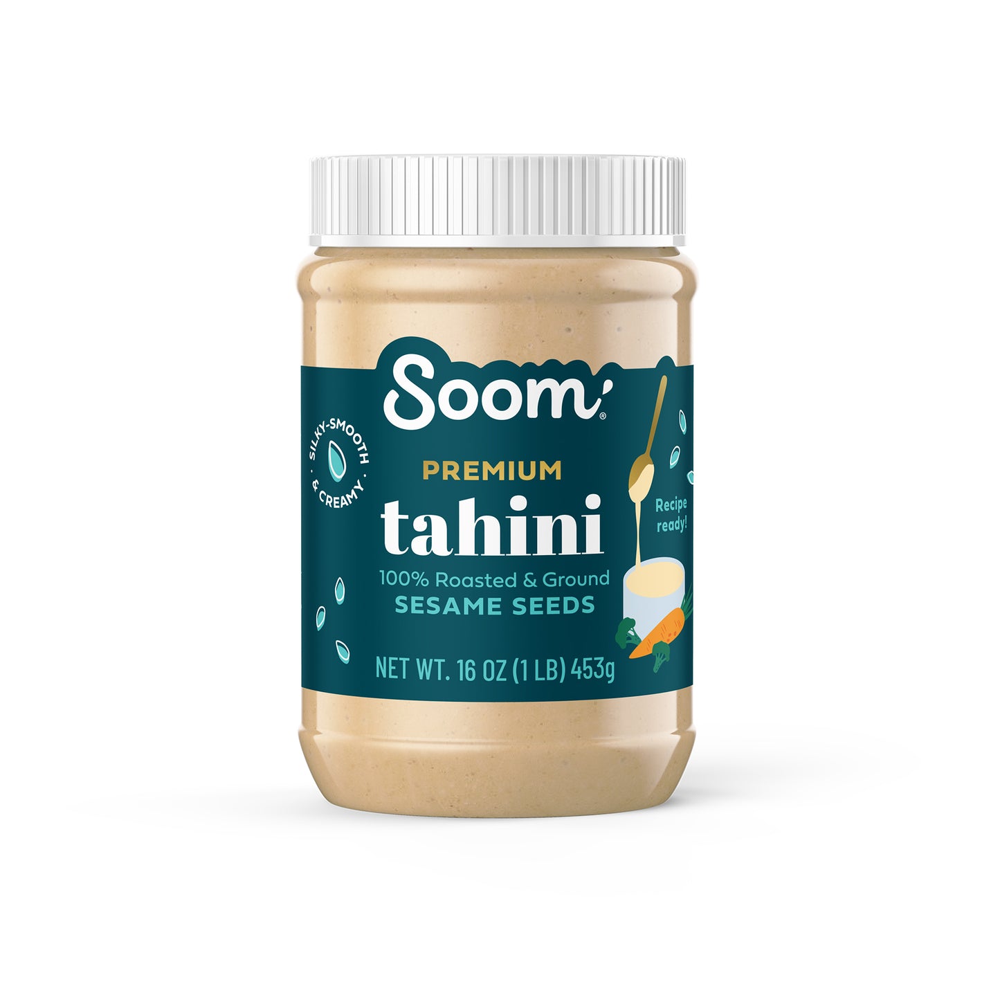 Soom Foods Premium Pure Ground Sesame Tahini 1LB (453g)