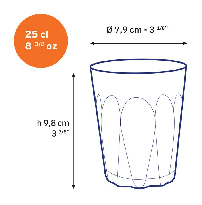 Duralex Provence Clear Glass Tumbler 250ml each