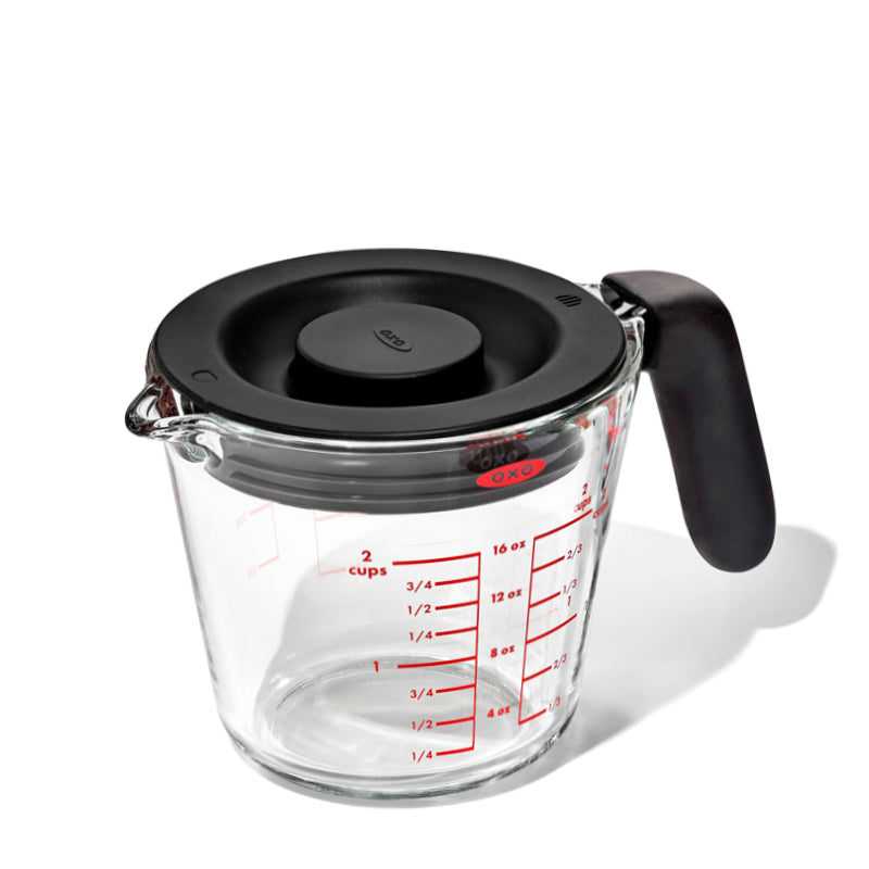 OXO Glass Measuring Cup with Silicone Lid 2C/500ml