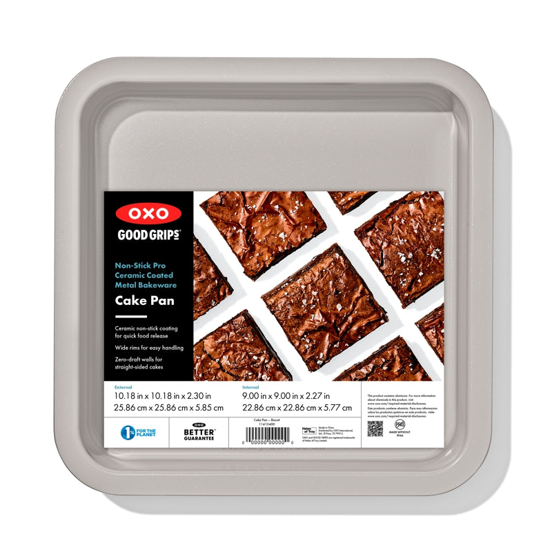 OXO Non-Stick Pro Ceramic Coated Metal Bakeware 9” Square Cake Pan – Storm Blue