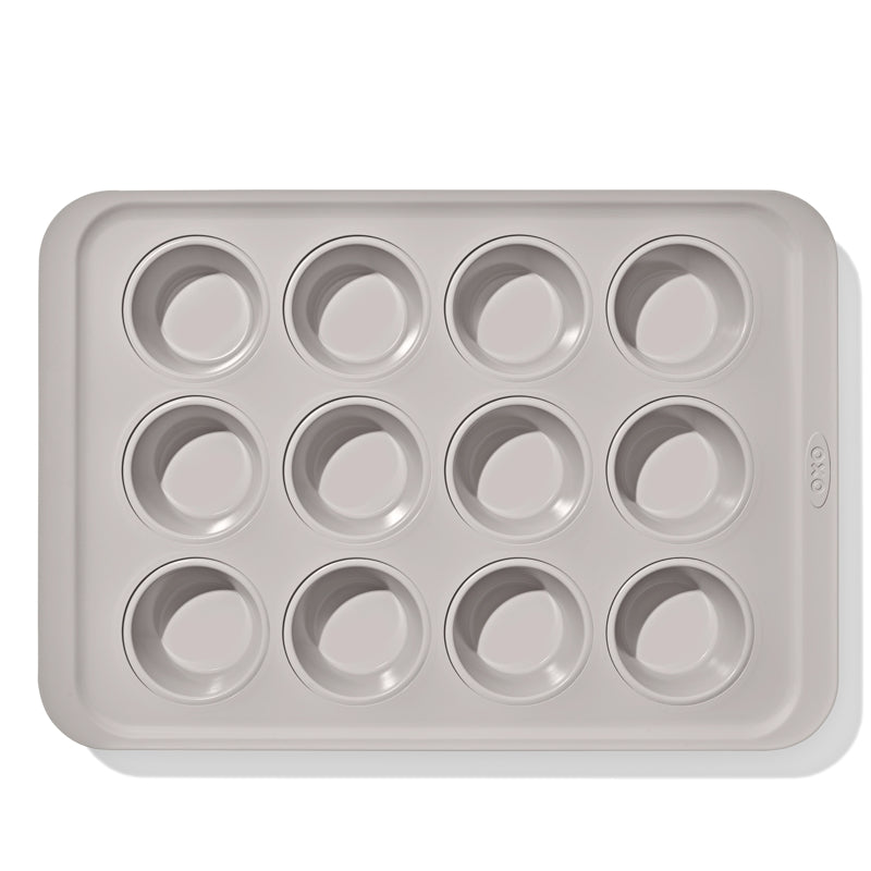 OXO Non-Stick Pro Ceramic Coated Metal Bakeware 12 Cup Muffin Pan – Storm Blue