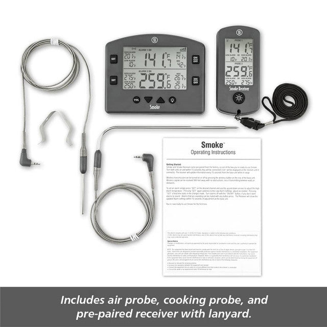 Thermoworks Smoke Remote BBQ Alarm Thermometer Yellow