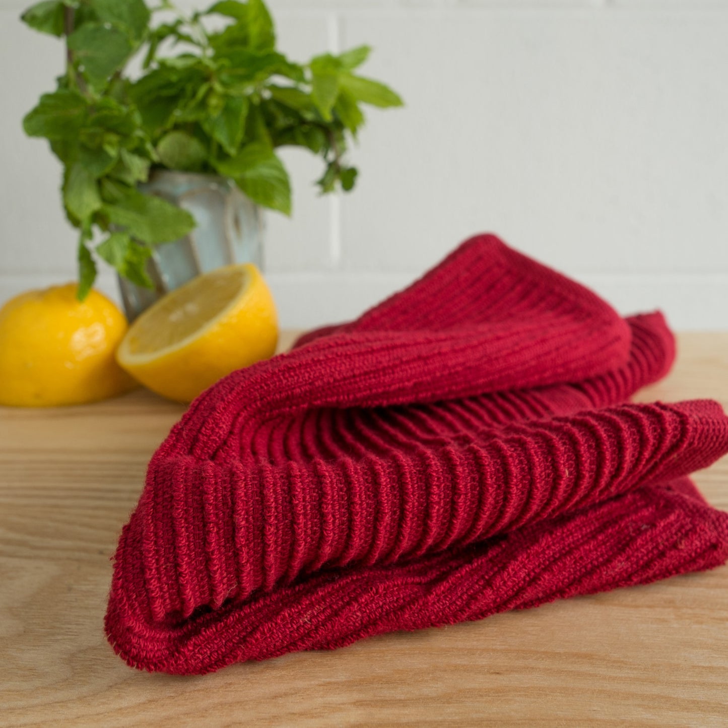 Dishcloth Ripple Set/2 - Carmine