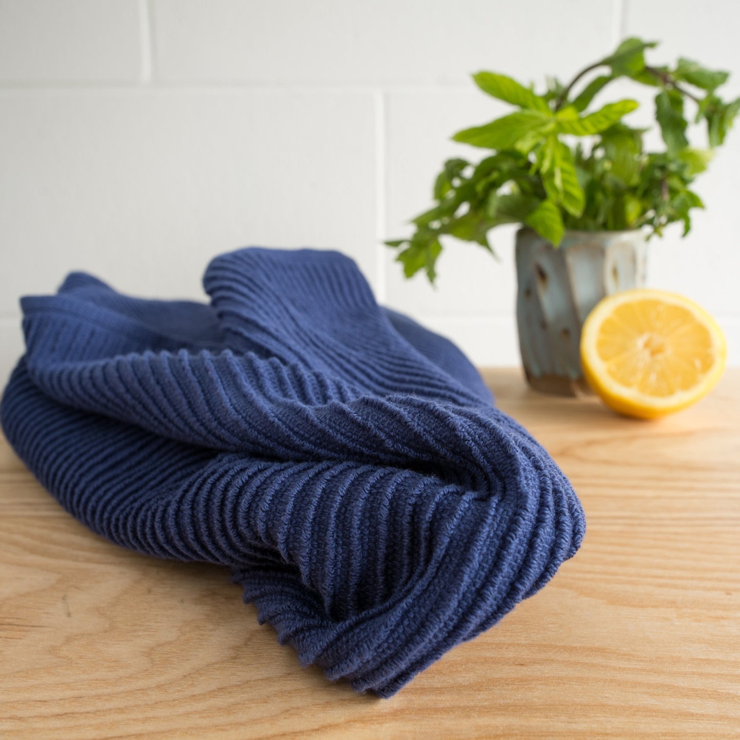 Kitchen Towel Ripple - Indigo