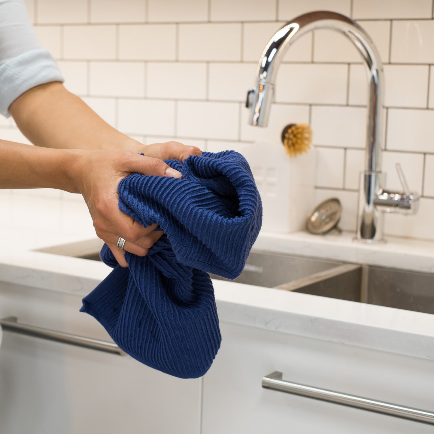 Kitchen Towel Ripple - Indigo