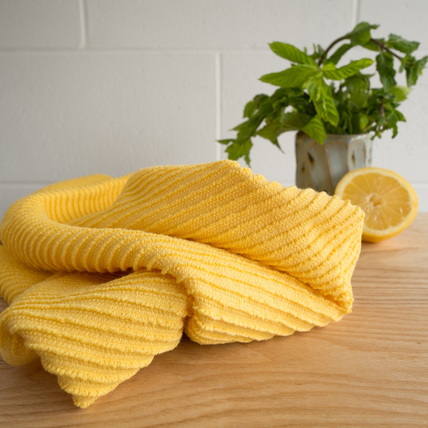 Kitchen Towel Ripple - Lemon