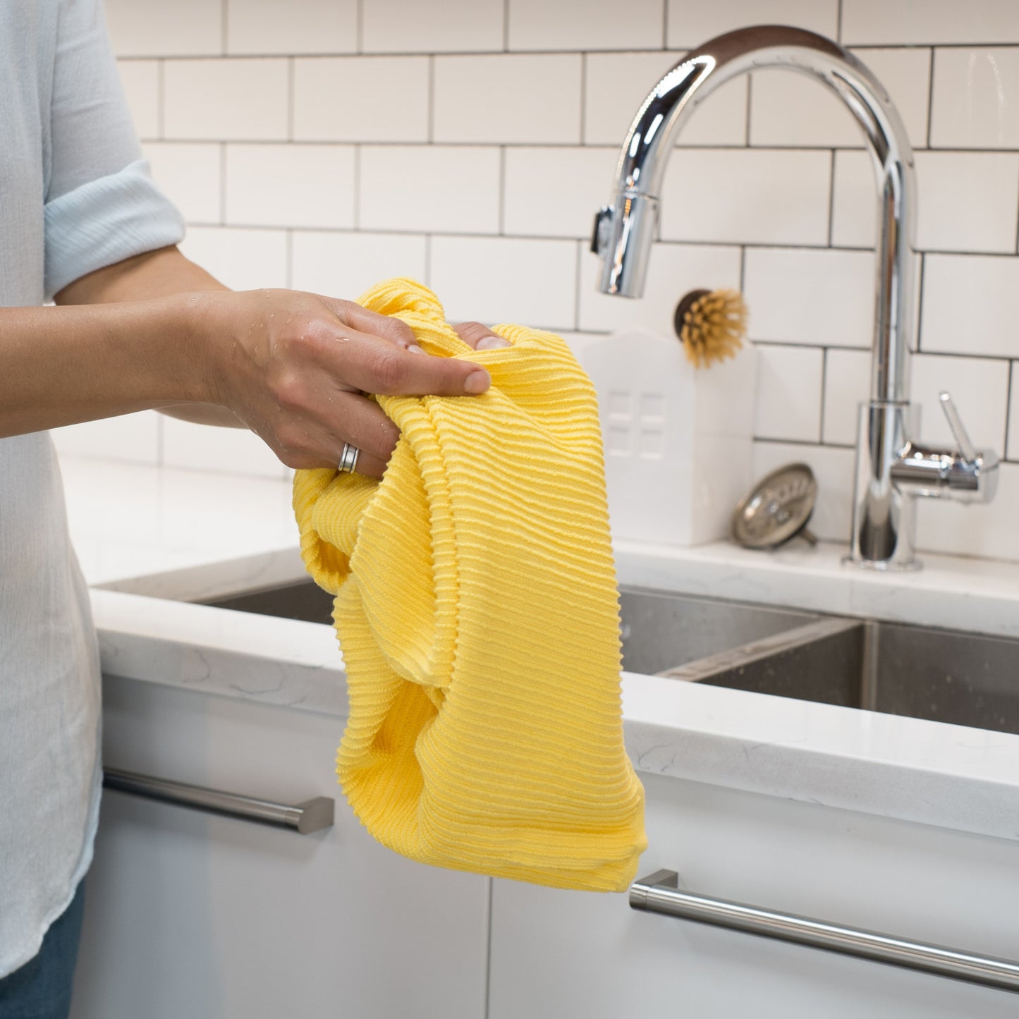 Kitchen Towel Ripple - Lemon