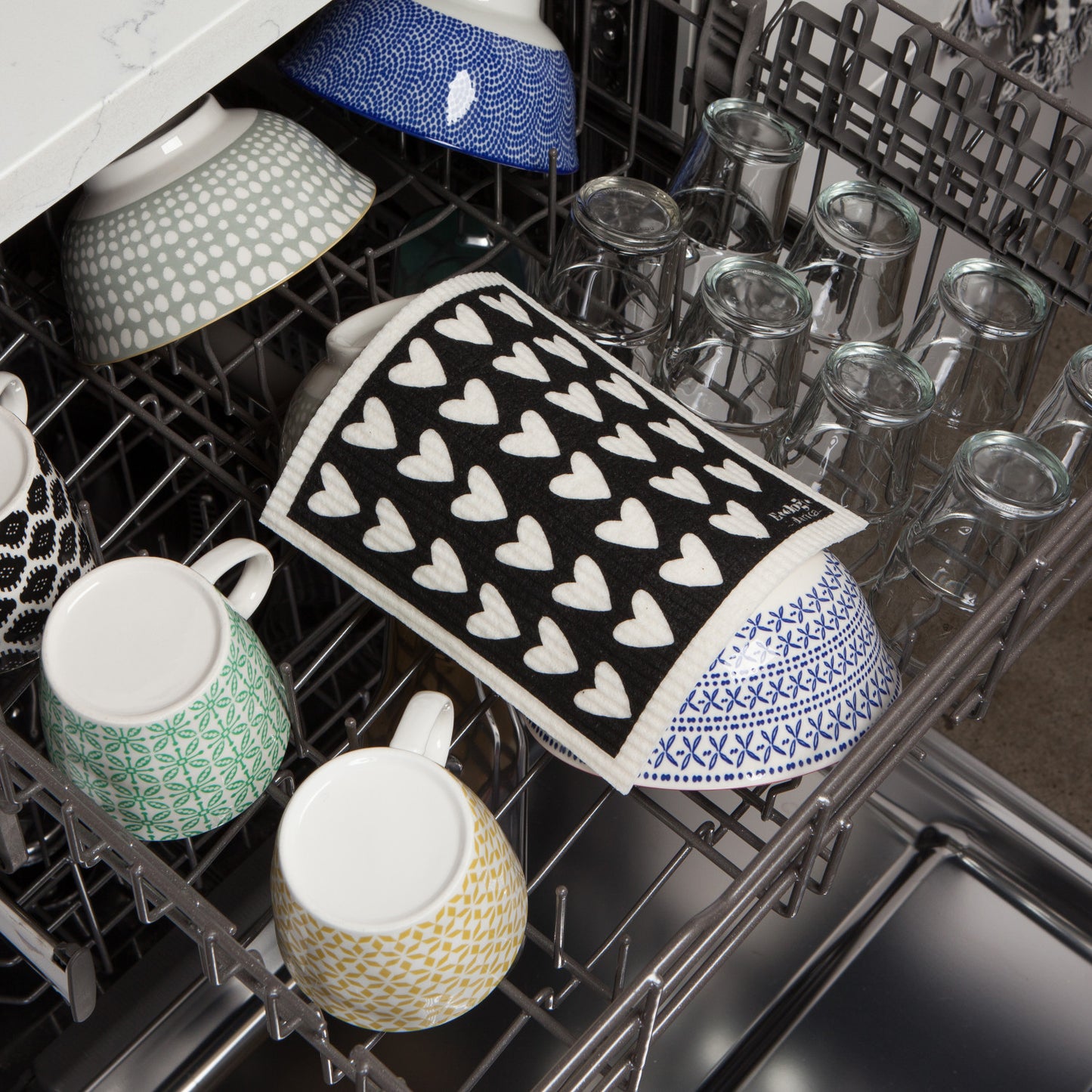 Swedish Dishcloth - Hearts