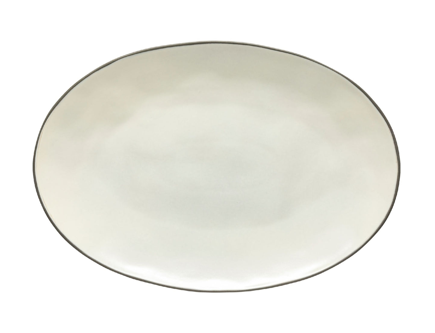 Costa Nova Stacked Organic Oval Platter — Salt
