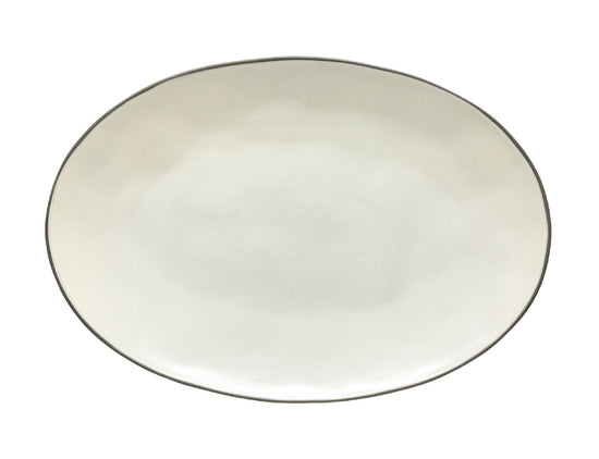 Costa Nova Stacked Organic Oval Platter — Salt