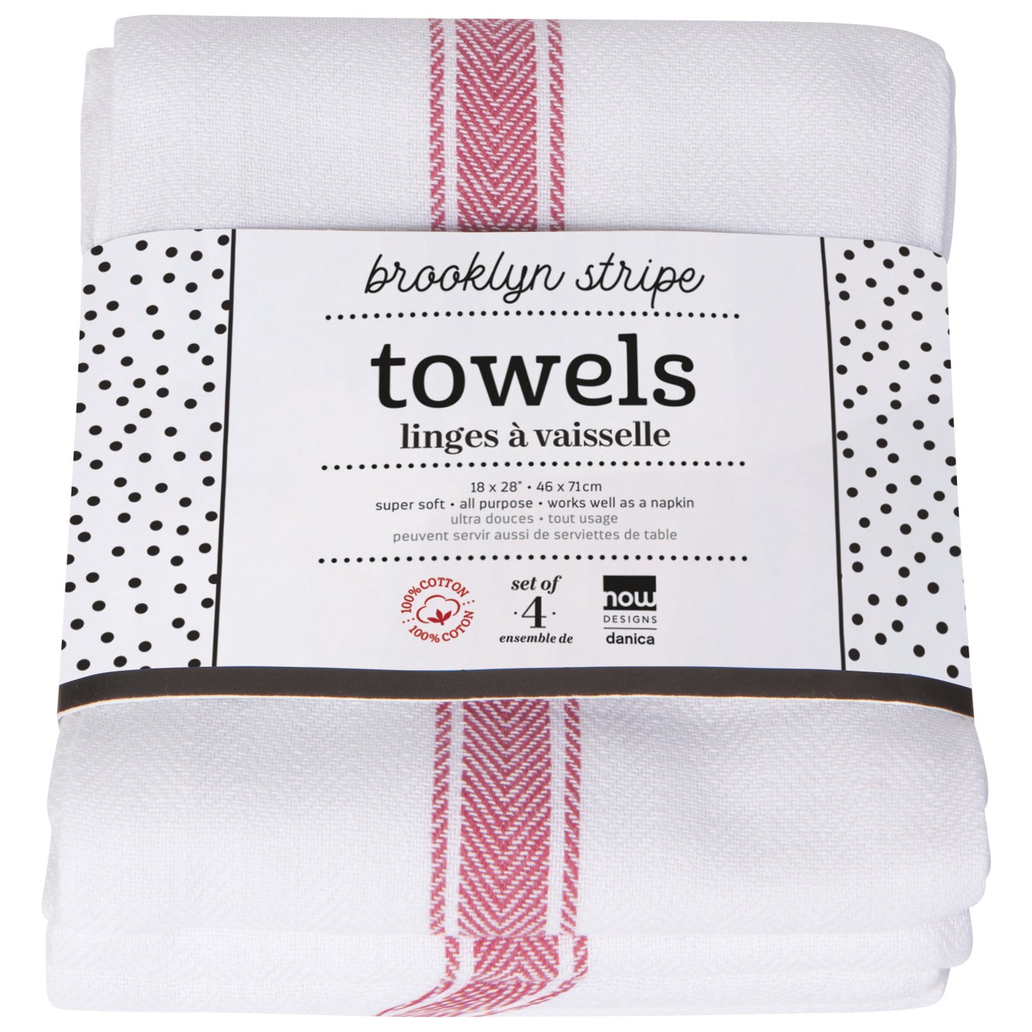Brooklyn Stripe Tea Towel Set/4