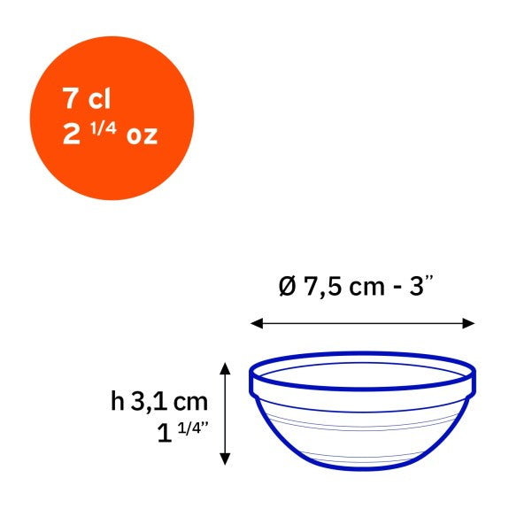 7.5cm Lys Stackable Bowl each