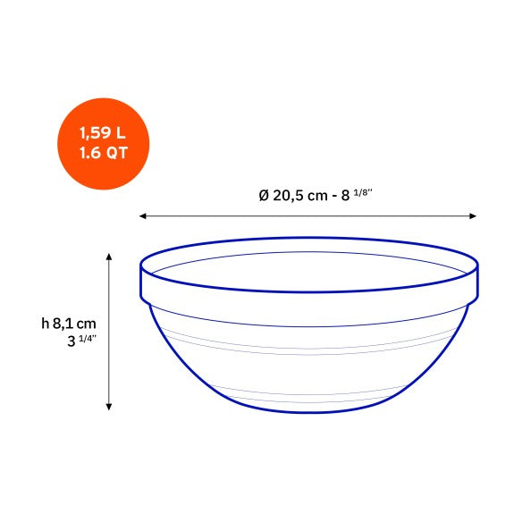 20cm Lys Stackable Bowl each