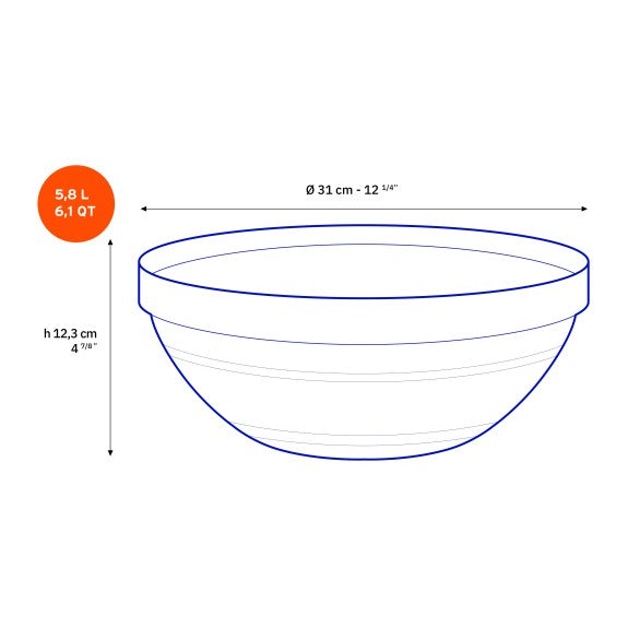 31cm Lys Stackable  Bowl each