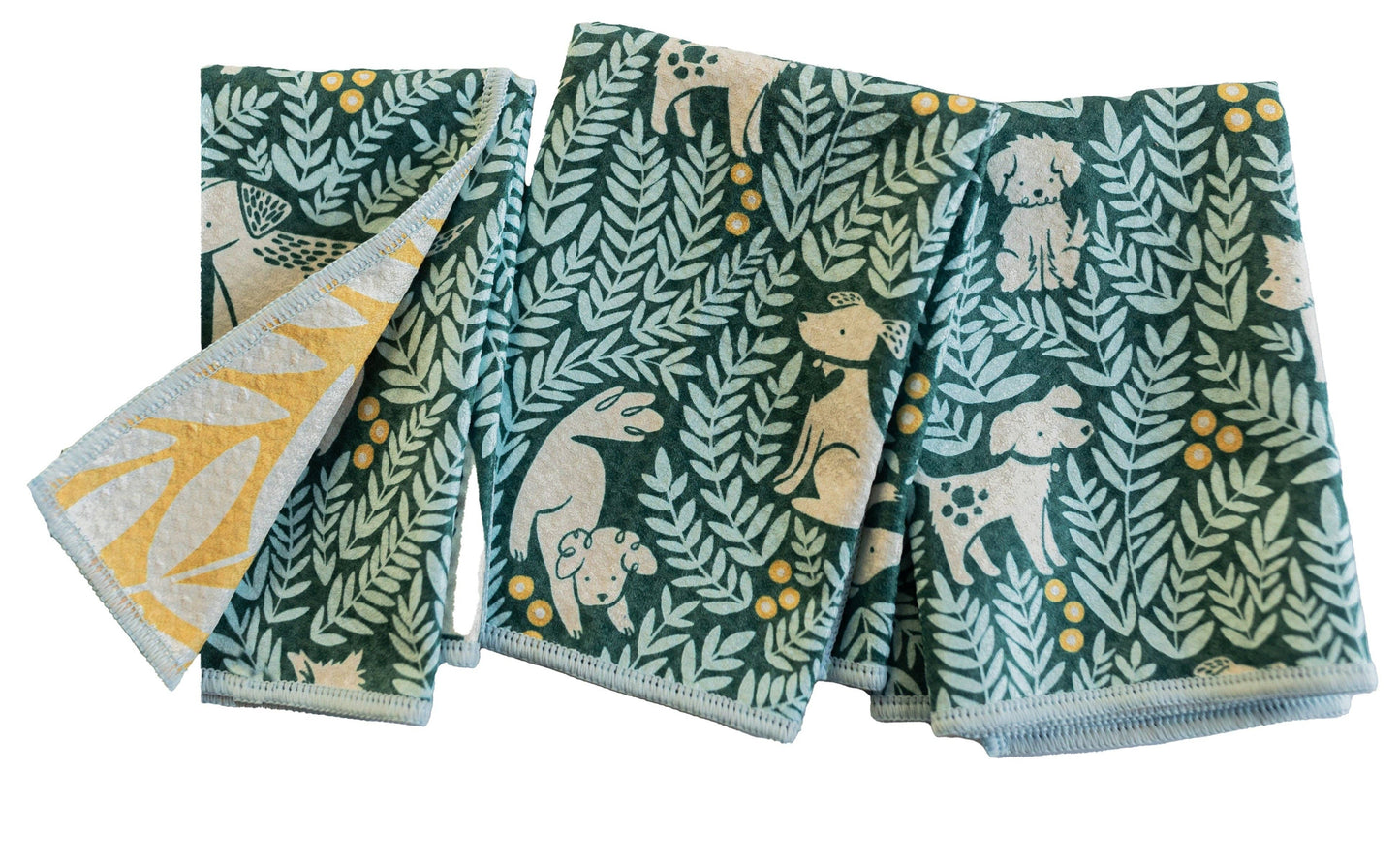 Mighty Mini Towel (Set of 3) - Nuthatch Dog Park: Teal