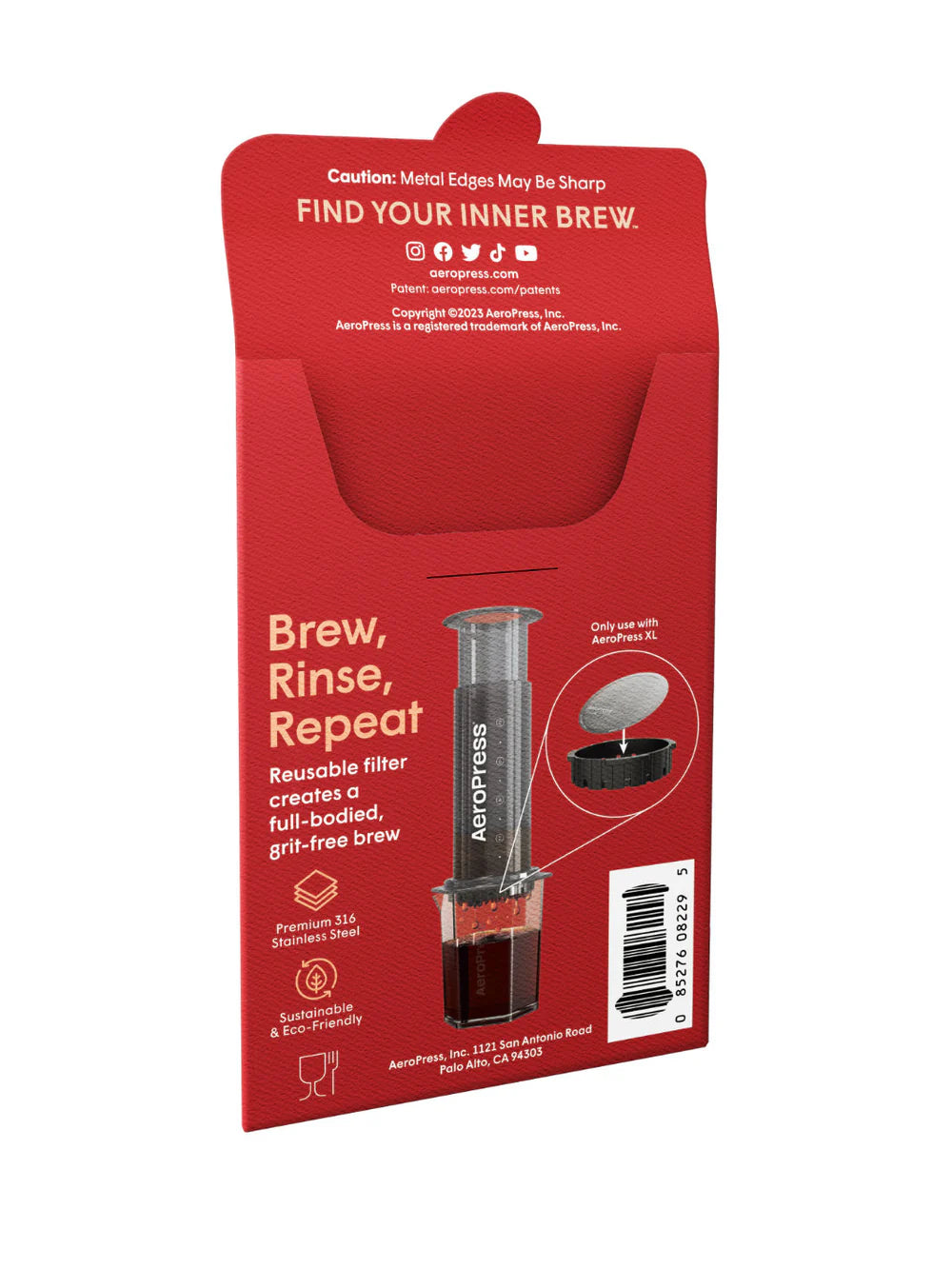 AeroPress XL Stainless Steel Reusable Filter - each