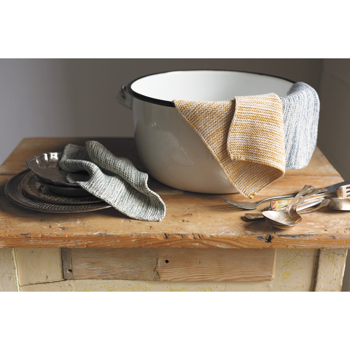 Knit Dishcloths Set/2 - Midnight
