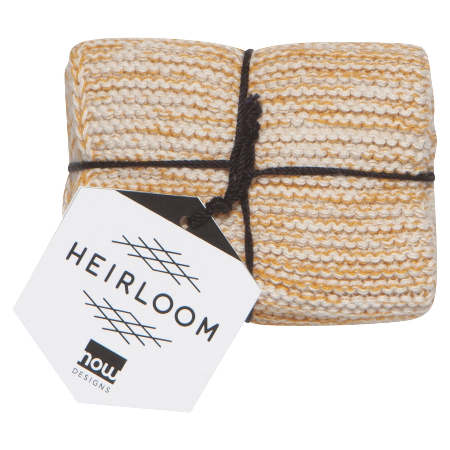 Knit Dishcloths Set/2 - Ochre