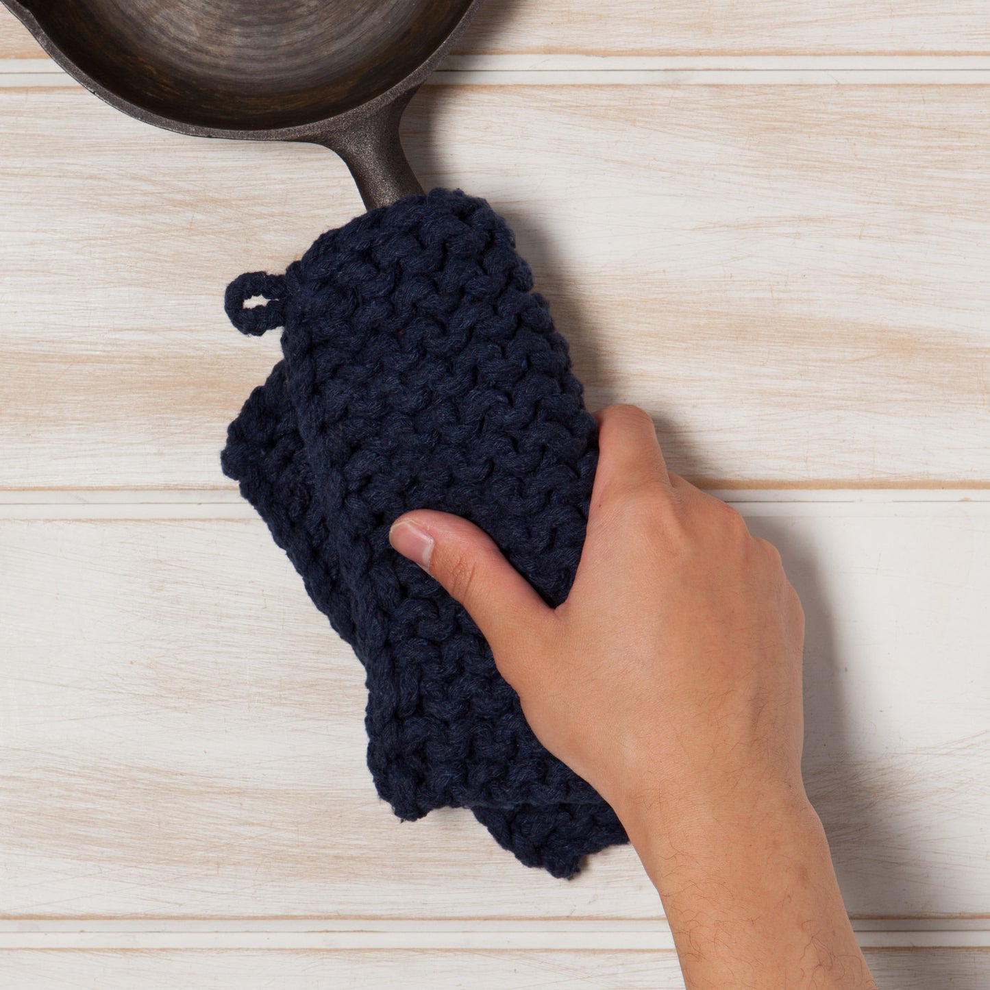 Pot Holder - Knit - Midnight Blue