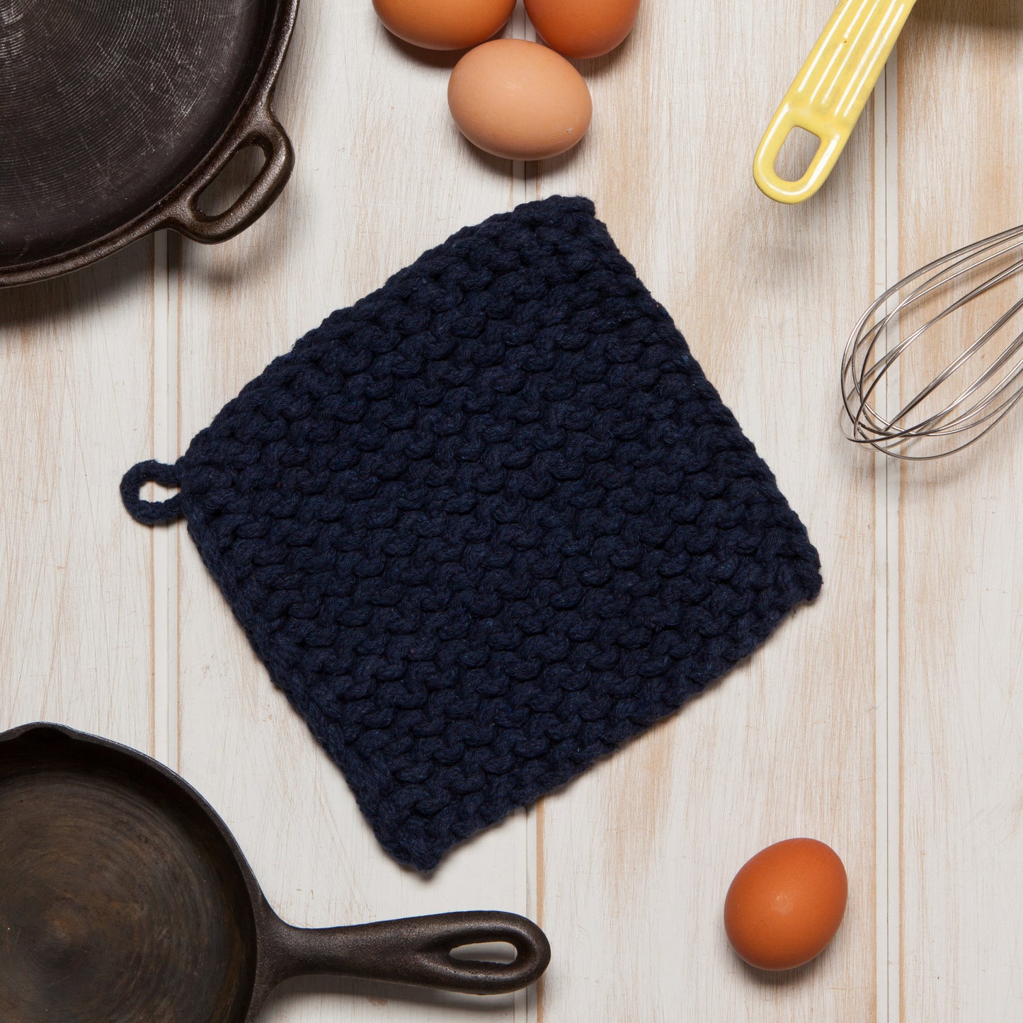 Pot Holder - Knit - Midnight Blue