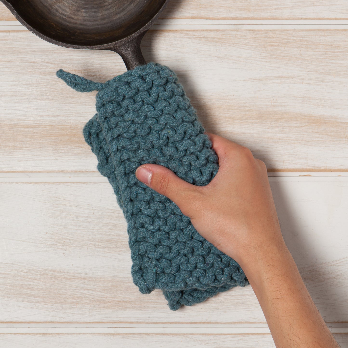 Pot Holder - Knit - Lagoon