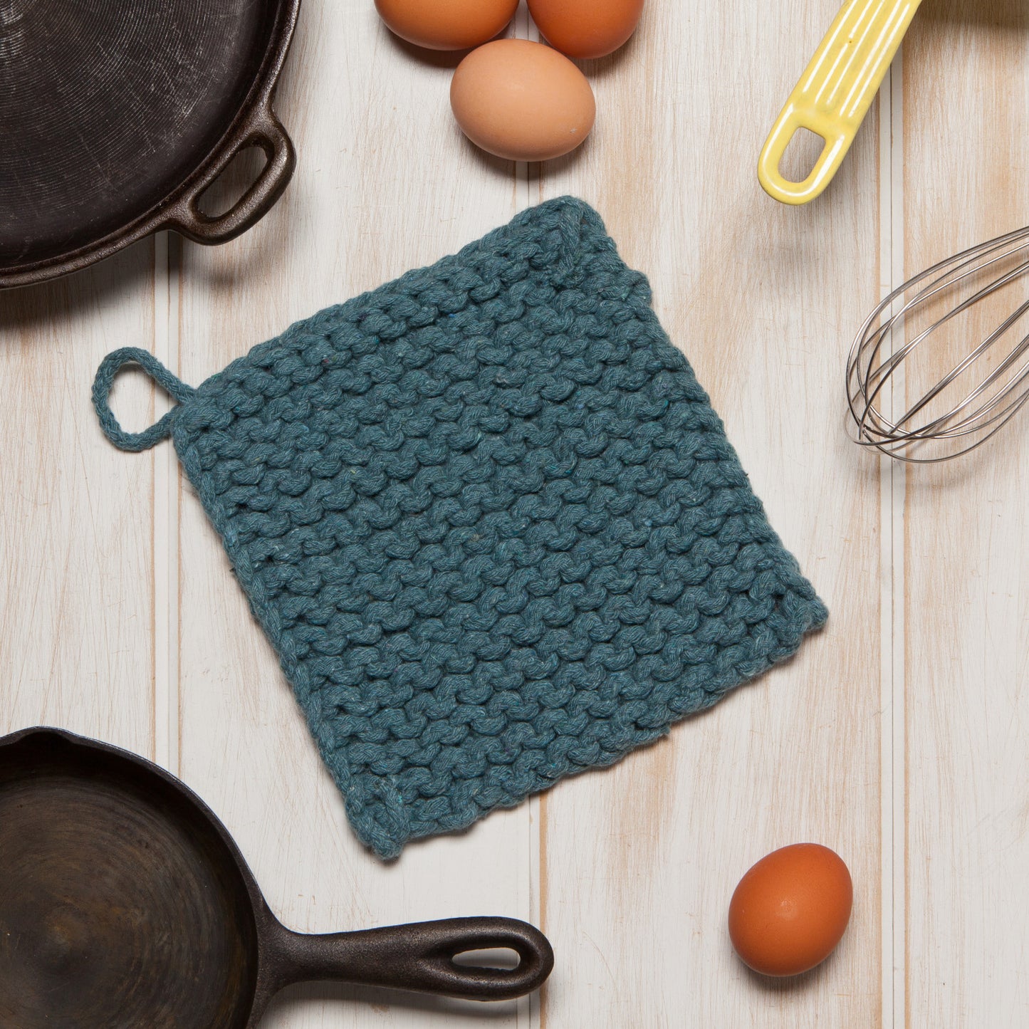 Pot Holder - Knit - Lagoon