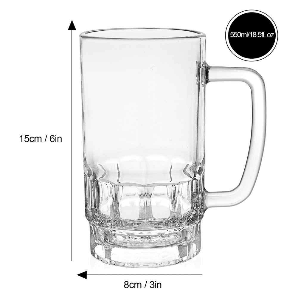 Classic Beer Mug 550ml, Set of 2