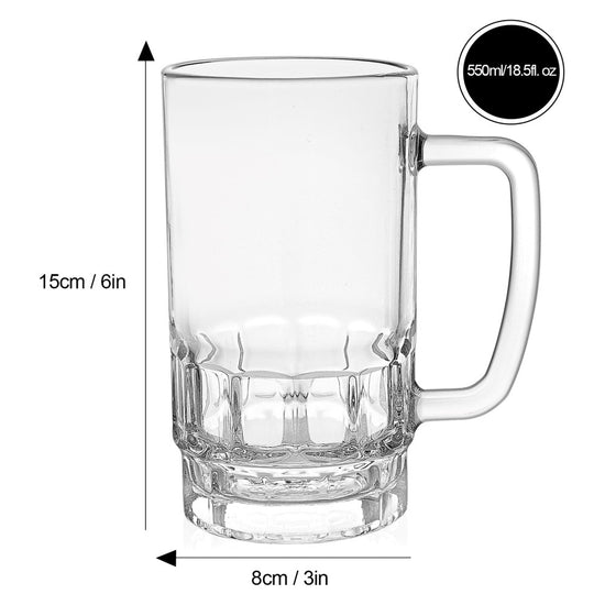 Classic Beer Mug 550ml, Set of 2