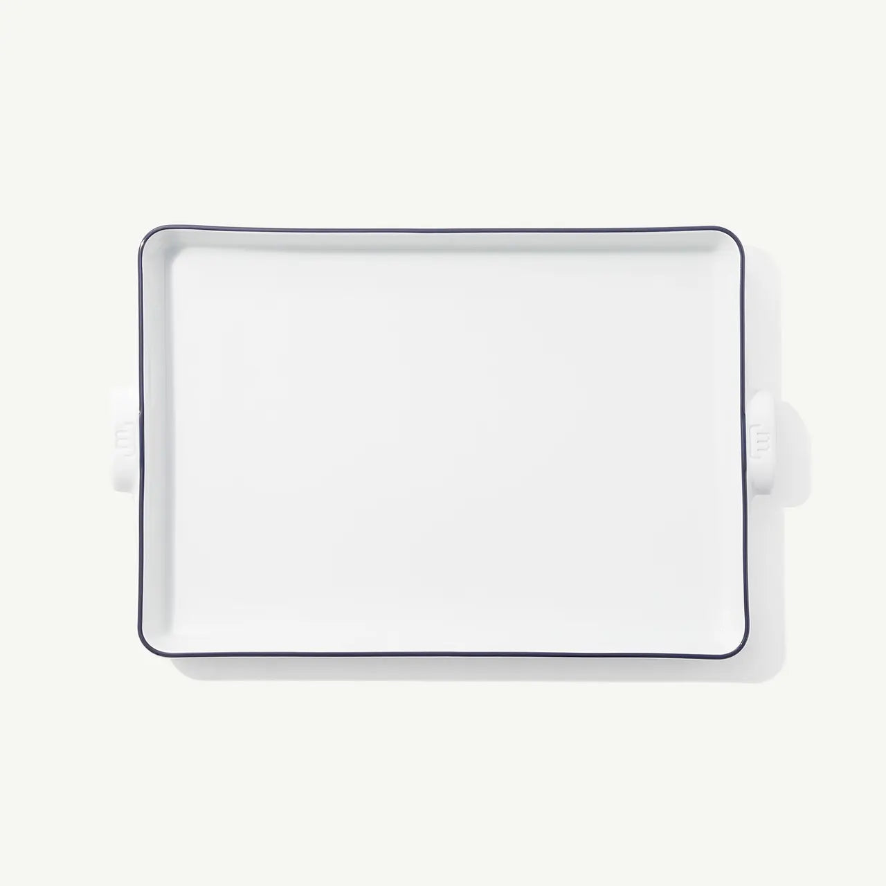 Made In 9x13" Baking Slab - White with Navy Rim