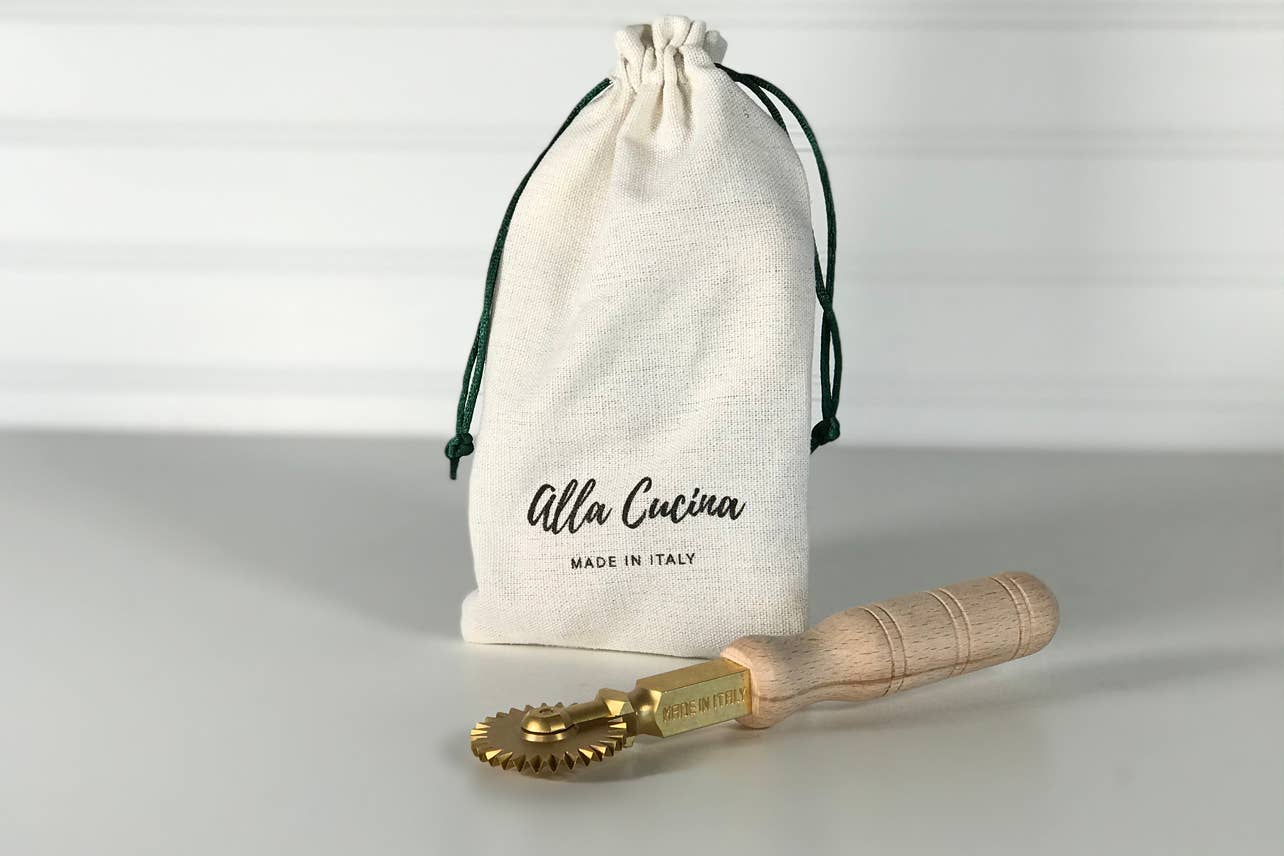 Italian Pasta Fluted Wheel Cutter - Brass Wheel