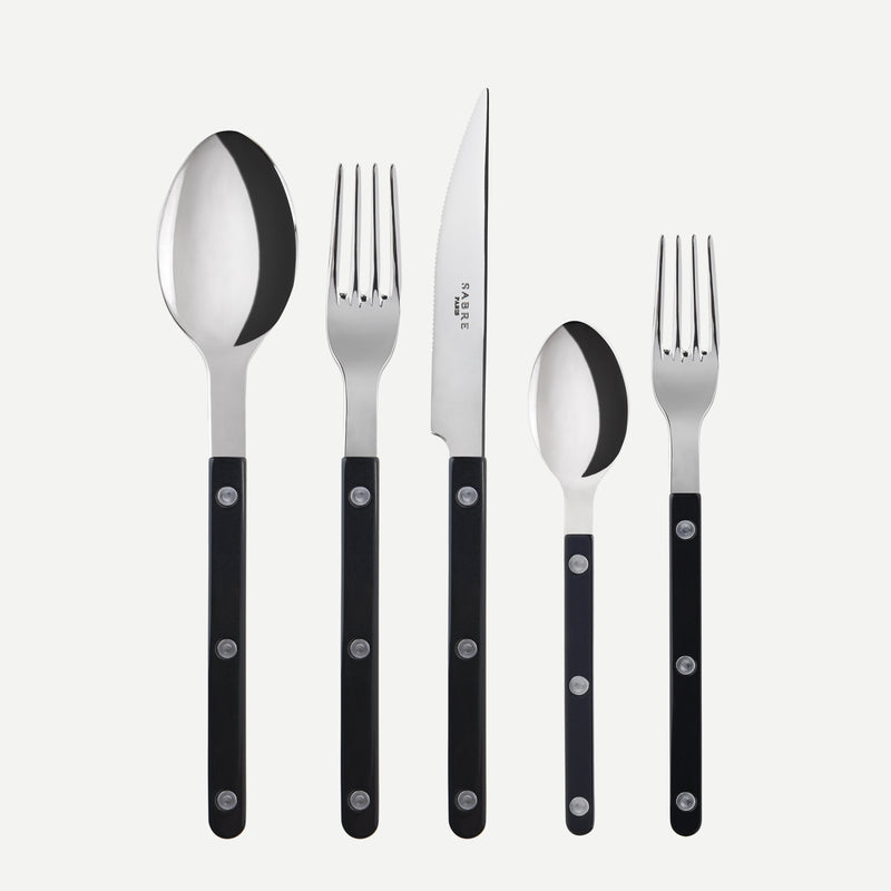 Sabre Bistrot Solid 5pc Place Setting - Black