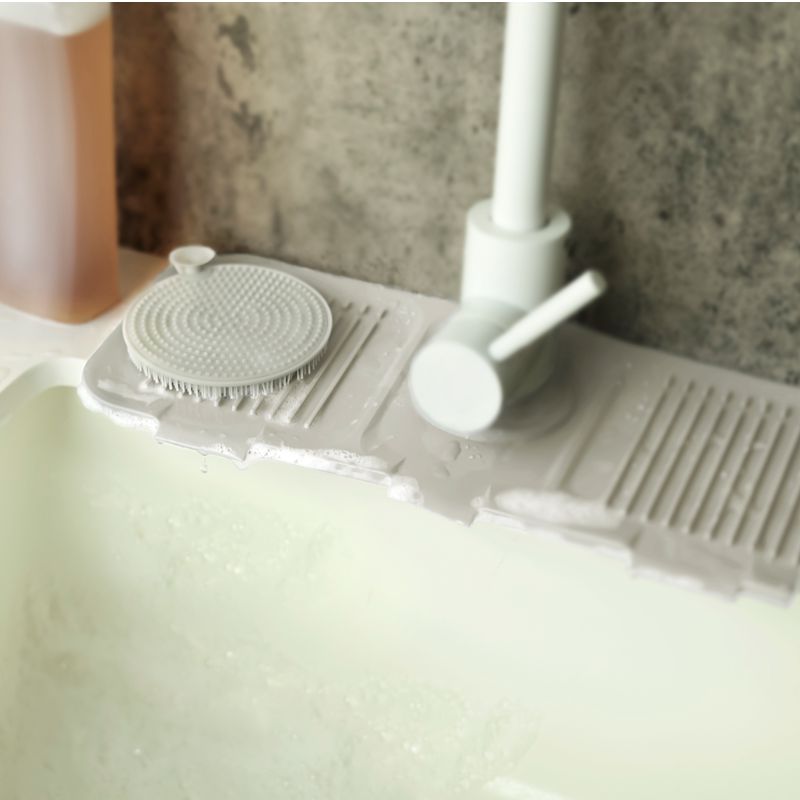 Silicone Faucet Splash Guard - White