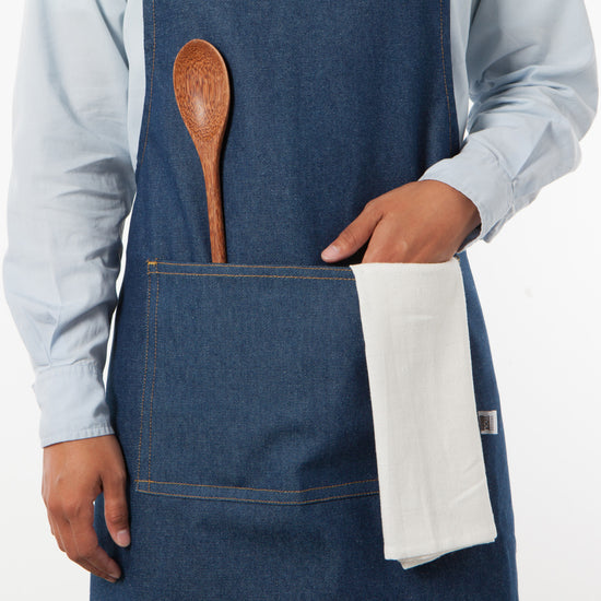 Apron - Chef - Stone Wash Denim