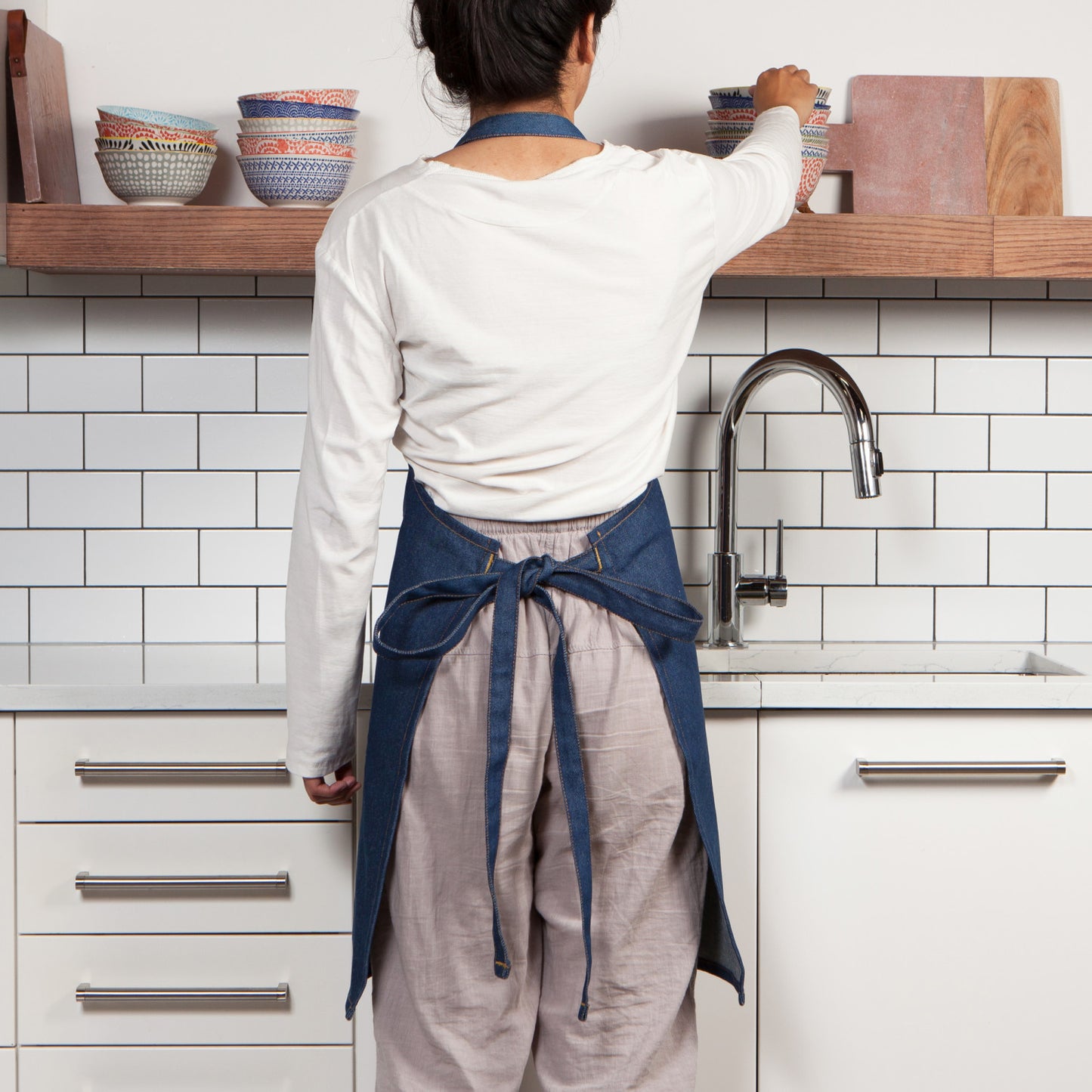 Apron - Chef - Stone Wash Denim