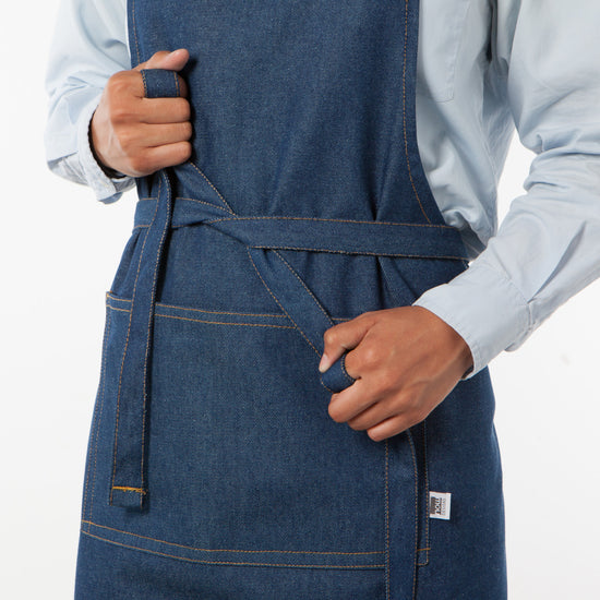 Apron - Chef - Stone Wash Denim