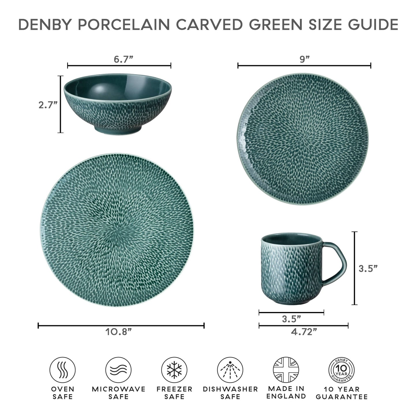 Greenhouse Carved Green Dinner Plate (40% off at checkout)