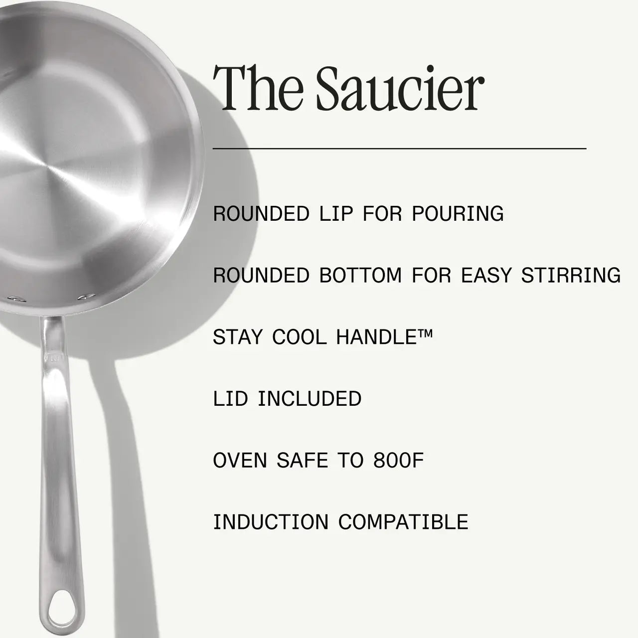 Made In 3 Qt Stainless Steel Clad Saucier