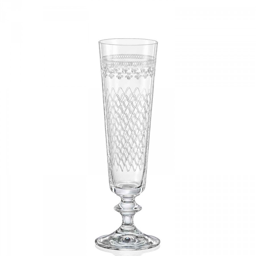 Bella Karolinka Champagne Flute 7.2oz / 200ml Bohemia Crystal